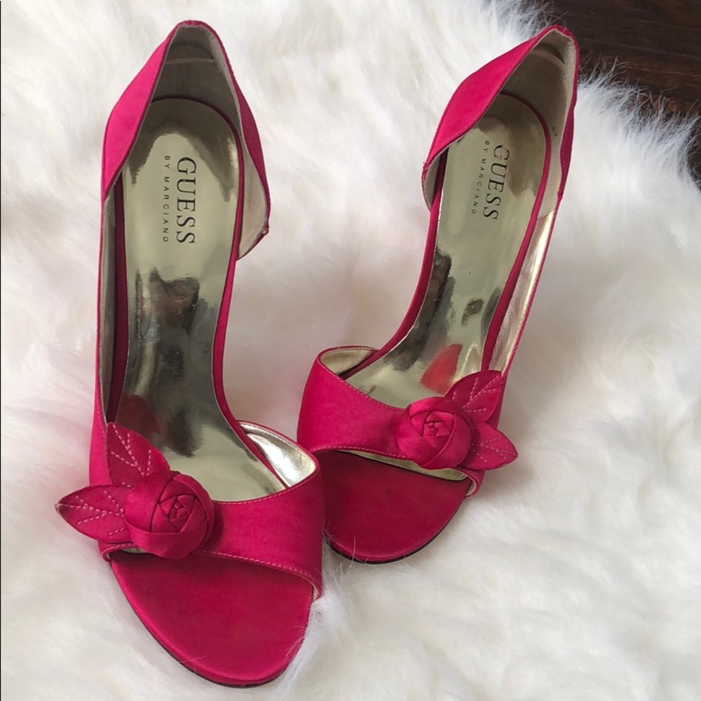 Guess hot pink heels